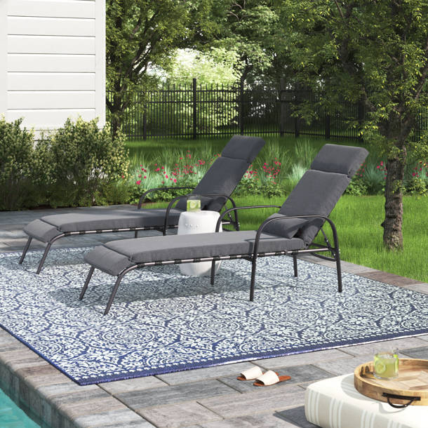 17 Stories Speidel Outdoor Metal Chaise Lounge & Reviews Wayfair